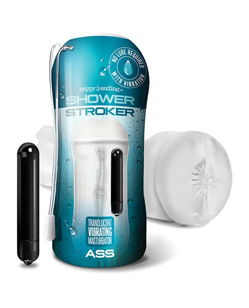 Male Sex Toys | Global Novelties Shower Stroker Vibrating Ass - Clear