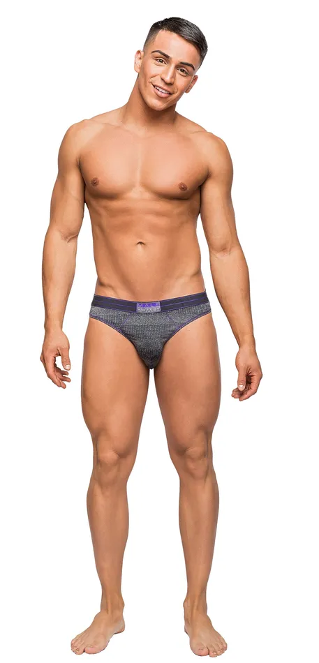 Male Sex Toys Heather Haze Cutout Thong Large Extra Large Grey Male Power