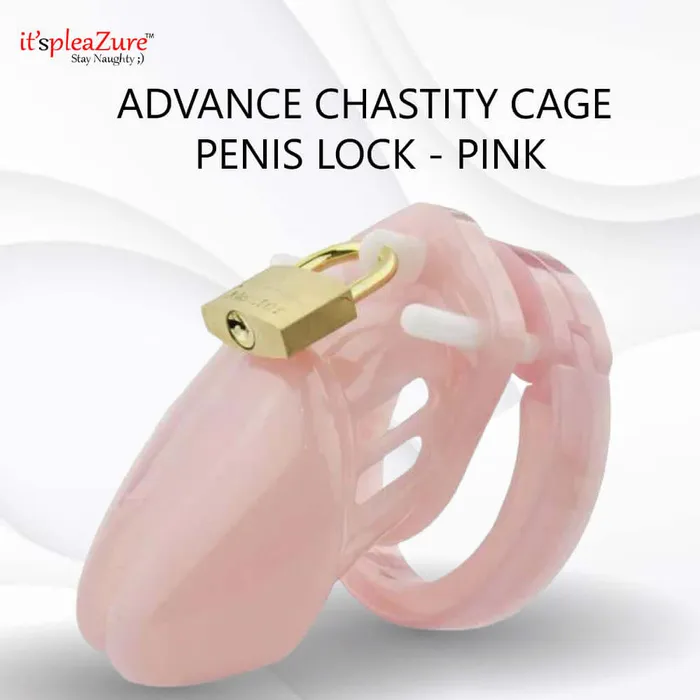 Male Sex Toys ItspleaZure Itspleazure Advance Chastity Cage Penis Lock Pink