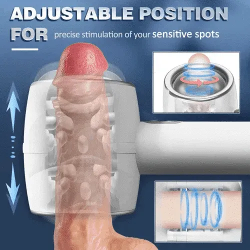 Male Sex Toys | LustyAge Automatic 3 Frequency Telescopic Handheld Male Masturbator