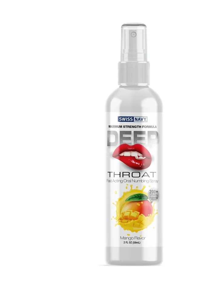 Male Sex Toys MD Science Lab Swiss Navy Deep Throat Spray Mango 2 Oz