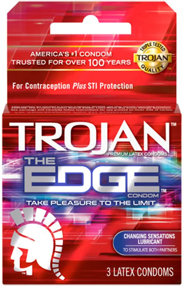 Male Sex Toys Trojan Condoms Trojan the Edge 3 Pack