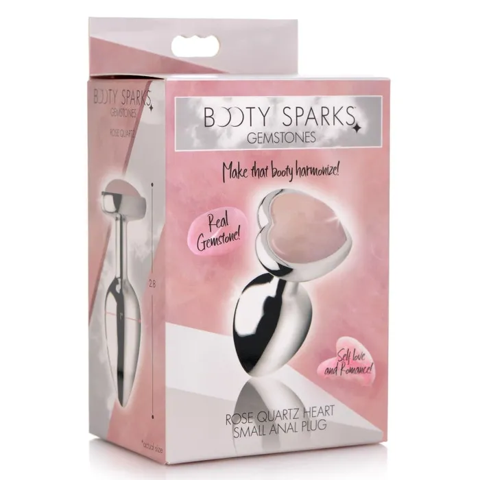 Male Sex Toys | Xr Brands Booty Sparks Rose Quartz Heart Anal Plug -Medium