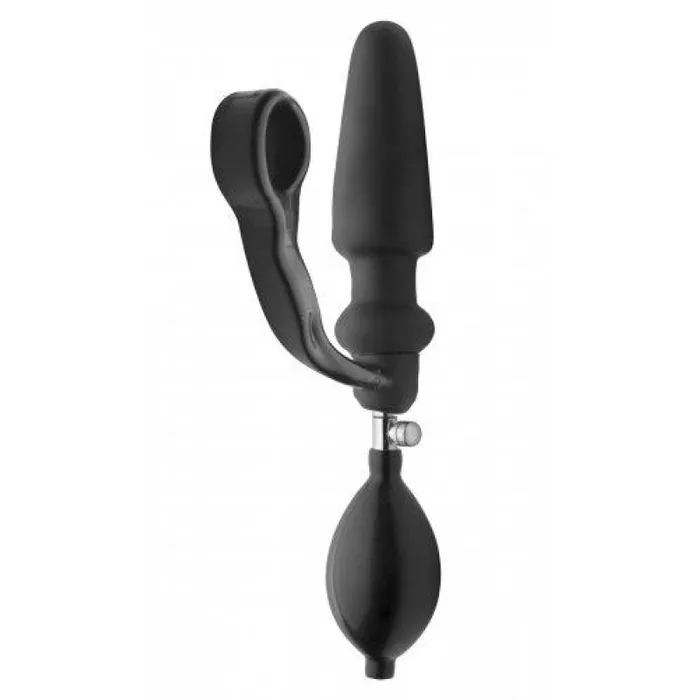 Male Sex Toys XR Brands Master Series Exxpander Inflatable Plug Cock Ring With Removable Pump