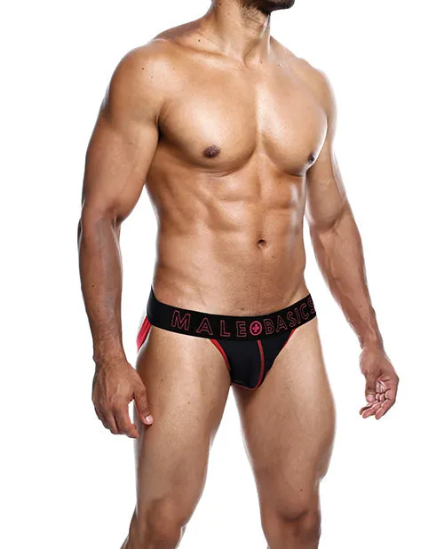 Malebasics Corp Male Sex Toys | Men's Male Basics Neon Jockstrap Red