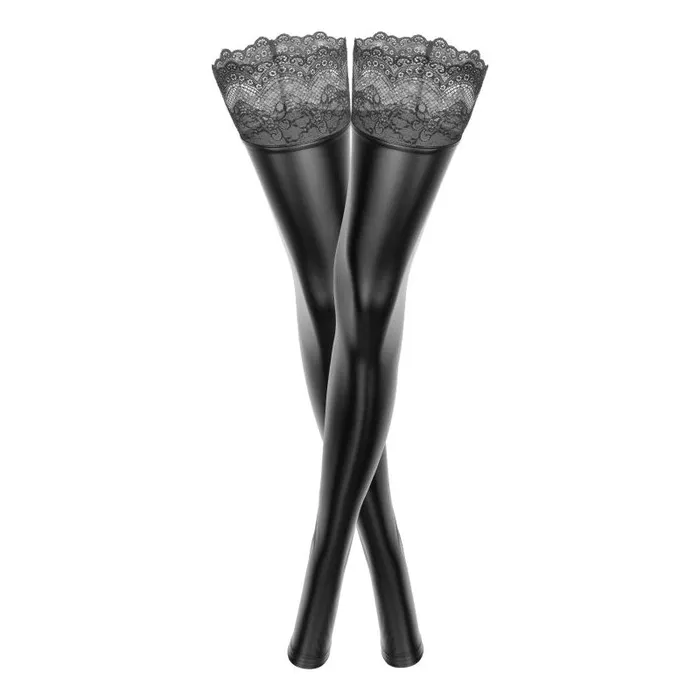 Noir Male Sex Toys | Power Wetlook Stockings w Siliconed Lace