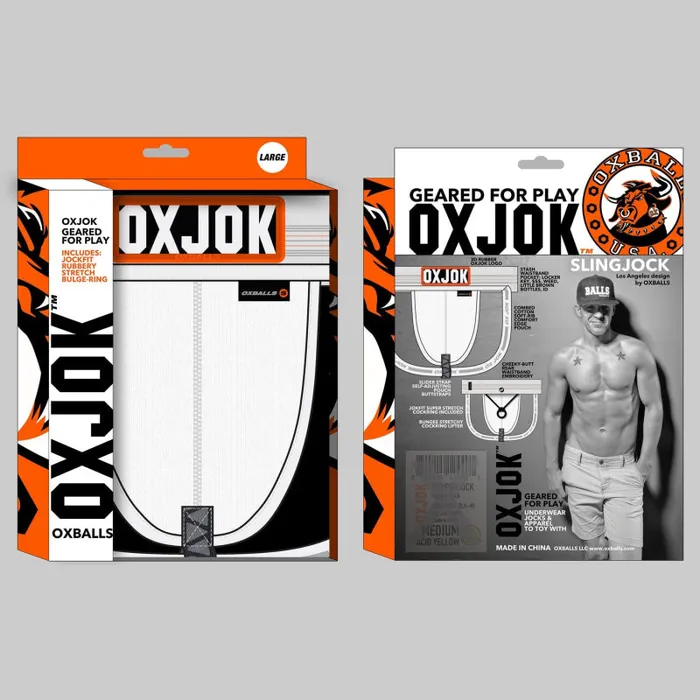 Oxjok Female Sex Toys Slingjock Upthrust SliderStrap Jock White Snow Xl