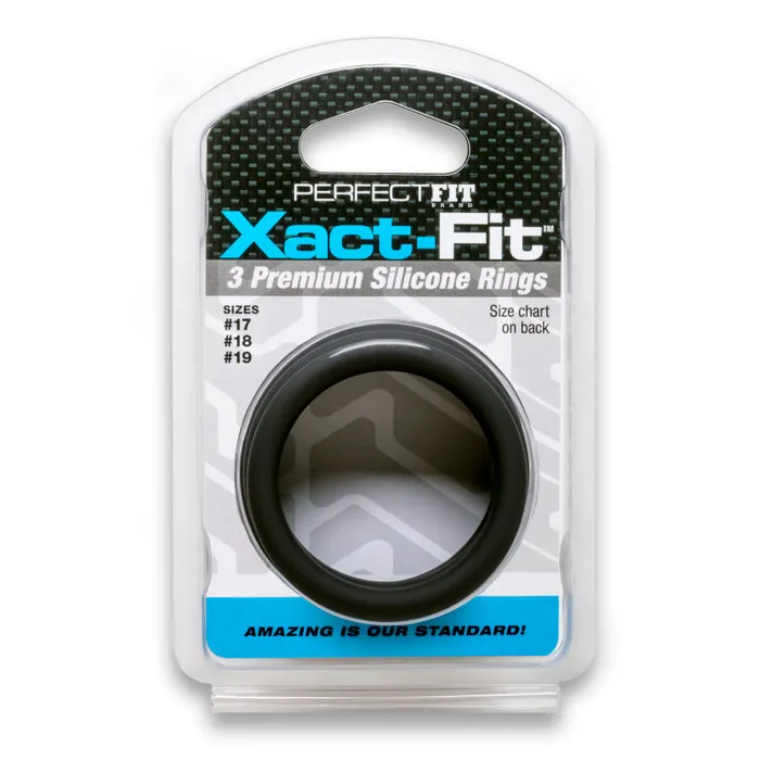 Perfect Fit Xact- Fit 3 Premium Silicone Rings - #17, #18, #19 | Anal