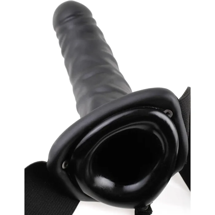 Pipedream Female Sex Toys | Fetish Fantasy Series 8-Inch Vibrating Hollow Strap-on - Black