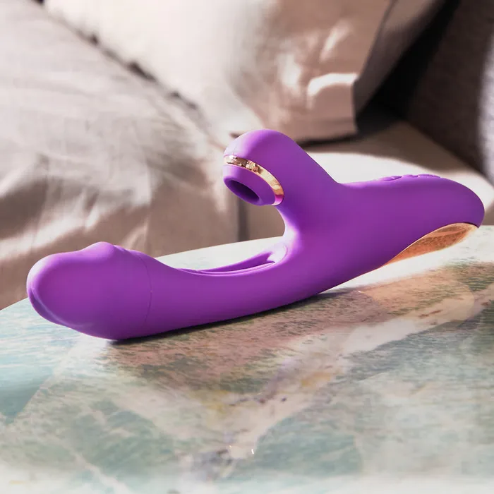 Playfulsextoy Female Sex Toys | Sam Ⅳ - Vibrator with Flapping Vibration & Clitoral Suction