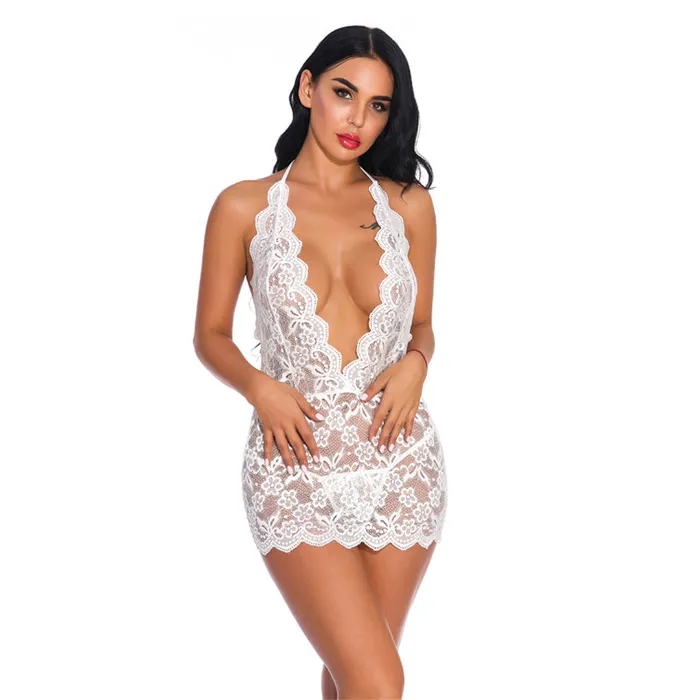 Playfulsextoy Fun Lingerie Strap Pajama Hollow Lace Wrap Hip Dress Female Sex Toys