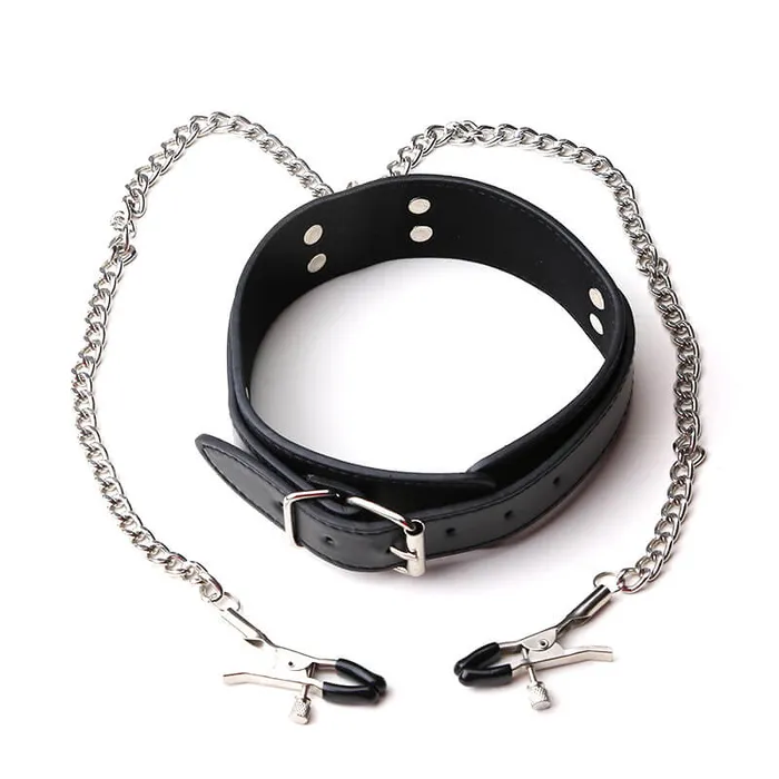 Playfulsextoy Nipple & Clitoral Toys | SM Nipple Clamp Chain Neck Collar Couple Flirting Leash