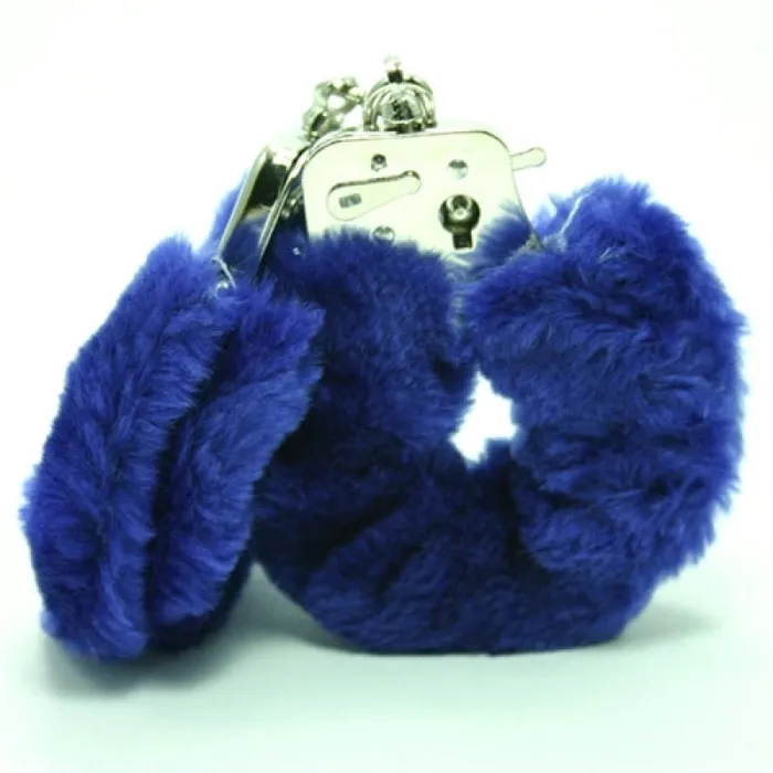 Plush Love Cuffs Blue Golden Triangle Vibrators