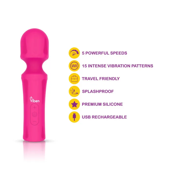 Presale Only Mighty Muse Hot Pink Powerful Personal Wand Massager Viben Vibrators