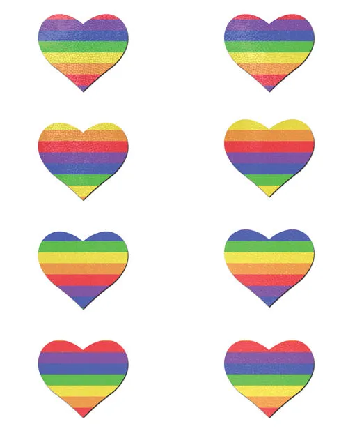 PRIDE Pastease Mini Rainbow Heart Pack Of 8 OS Pastease Female Sex Toys