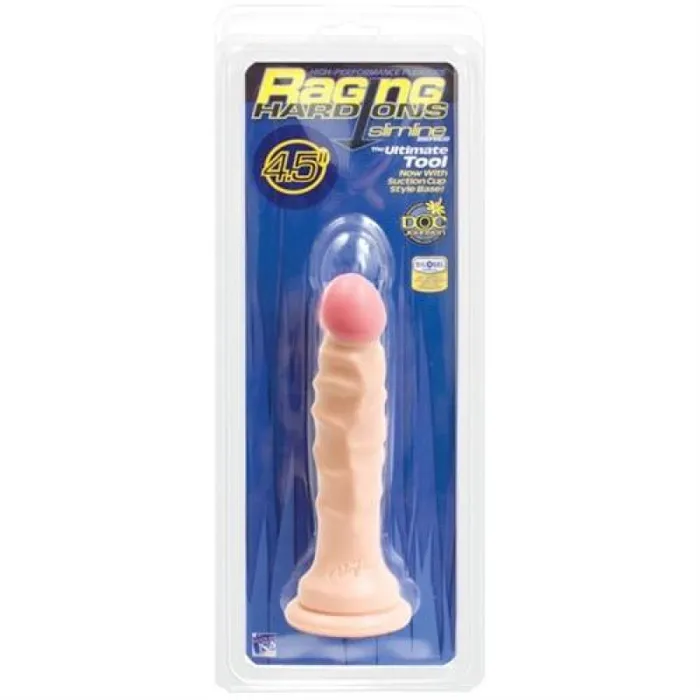 Raging Hard Ons Slimline With Suction Cup 45 Inch Dong Doc Johnson Dildos