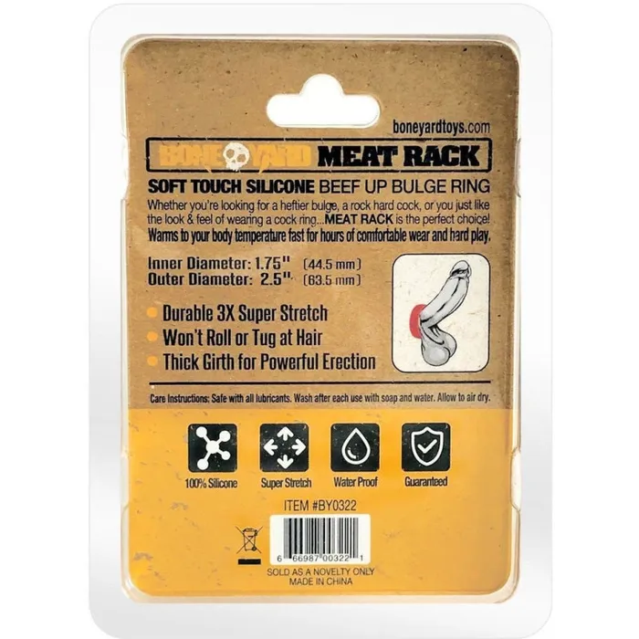 Rascal - Boneyard Male Sex Toys | Meat Rack Cock Ring - Red