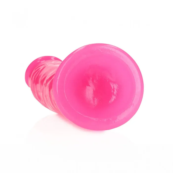 REALROCK 15.5 cm Slim Glow in the Dark Neon - Pink-(rea141glopnk) | Shots Toys Dildos