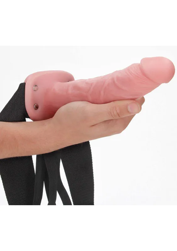 REALROCK Hollow Strap-on - 20.5 cm Flesh-(rea136fle) | Shots Toys Female Sex Toys