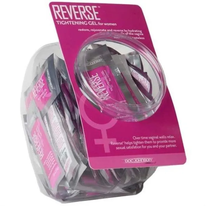 Reverse Tightening Gel for Women 100 Piece Fishbowl 025 Oz Packets Doc Johnson Enhancers