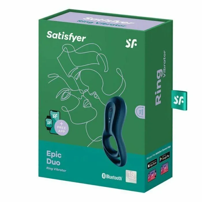 Satisfyer Vibrators | Satisfyer Epic Duo Ring Vibrator - Dark Blue