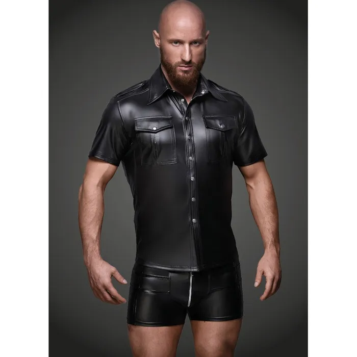 Sexy And Elegant Shirt With Front Pockets Noir Male Sex Toys