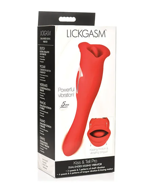 Shegasm Lickgasm Kiss Tell Pro Dual Ended Kissing Vibrator Red Xr Vibrators