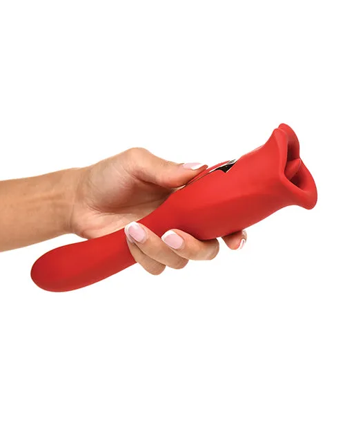 Shegasm Lickgasm Kiss + Tell Pro Dual Ended Kissing Vibrator - Red | Xr Vibrators