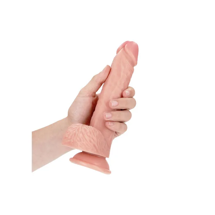 Shots Toys Female Sex Toys | REALROCK Straight Realistic Dildo with Balls - 20.5 cm-(rea125fle)