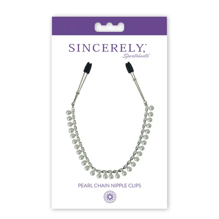 Sincerely Pearl Chain Nipple Clips | Sportsheets Nipple & Clitoral Toys