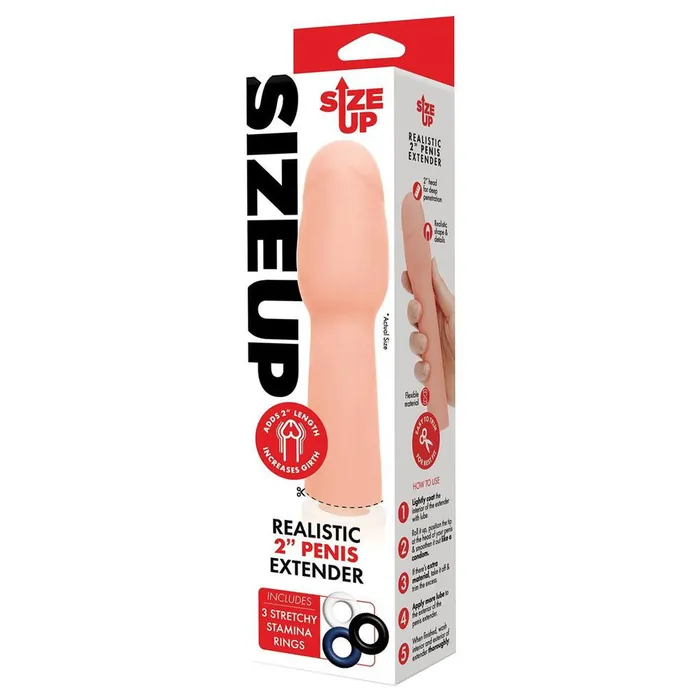 Size Up Realistic 2 Inch Penis Extender-(su403) | Xgen Products Male Sex Toys