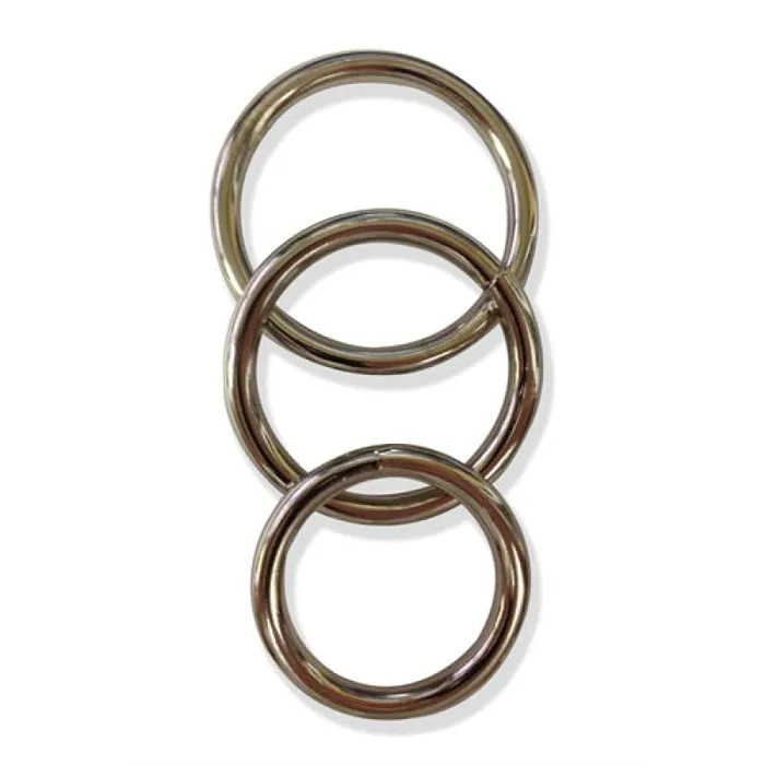 Sportsheets Male Sex Toys Metal O Ring 3 Pack