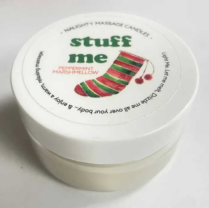 Stuff Me Massage Candle Peppermint Marshmallow 17 Oz Sale Specials Couples