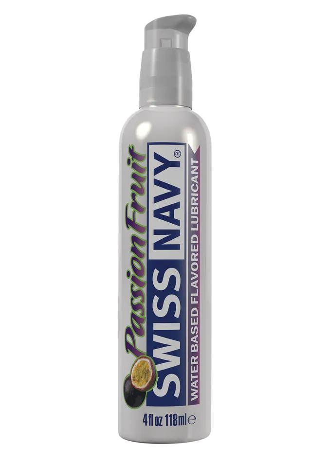 Swiss Navy Flavors Water Based Lubricant Passion Fruit 4 Fl Oz MD Science Lab Lubricants