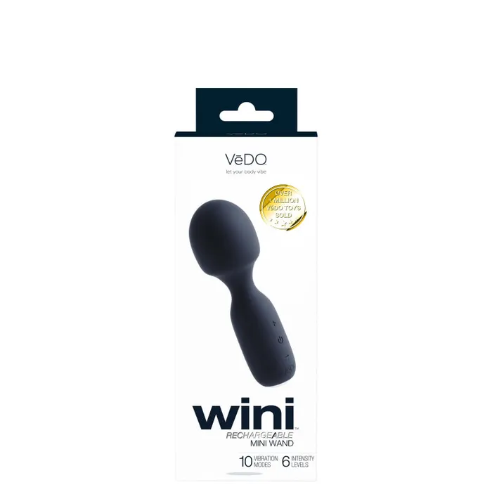 Vedo Wini Rechargeable Mini Wand - Black | Vibrators