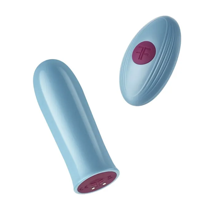 Versa Bullet With Remote Light Blue Femme Funn Female Sex Toys