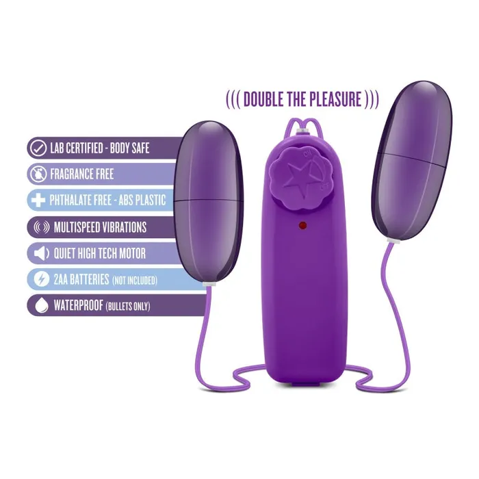 Vibrators | B Yours Double Pop Eggs - Plum - Blush Novelties