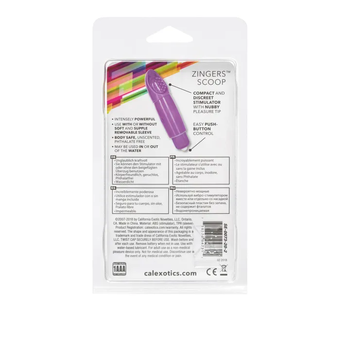 Vibrators | CalExotics CalExotics Zingers Purple Clitoral Stimulator