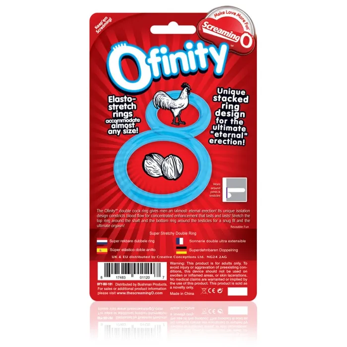 Vibrators | Ofinity Double Ring - Blue - Screaming O