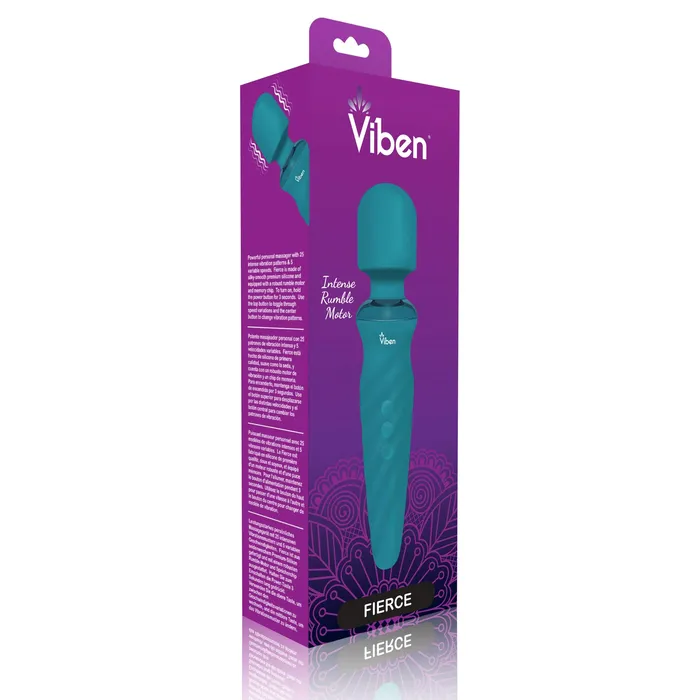 Vibrators Viben Viben Fierce Intense Wand Massager Ocean