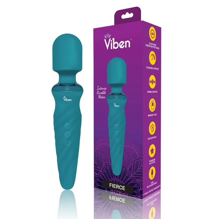 Vibrators | Viben Viben Fierce Intense Wand Massager Ocean