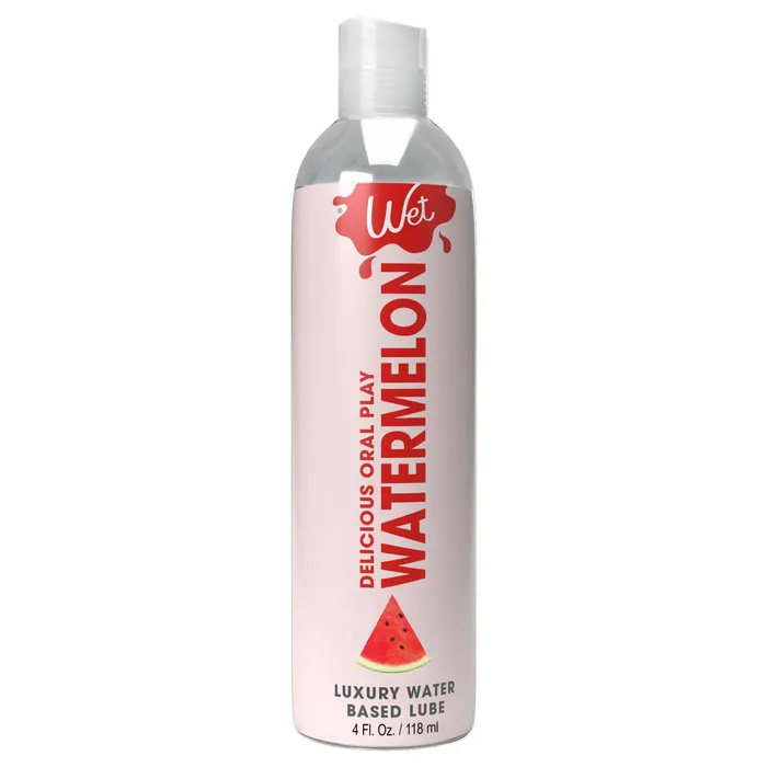 Wet Lubricants Wet Delicious Oral Play Watermelon Waterbased Flavored Lubricant 4 Oz