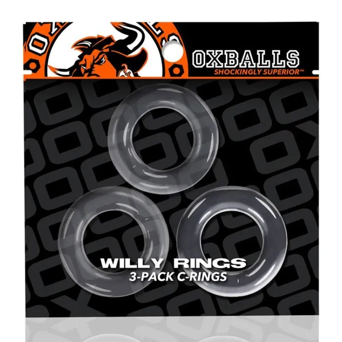 Willy Rings 3-Pack Cockrings - Clear | Oxballs Anal