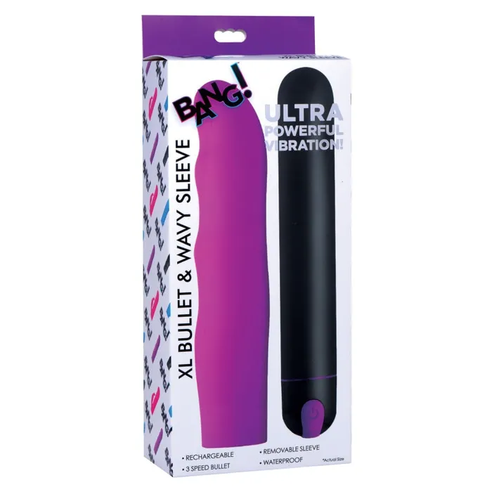 Xr Brands Bang Vibrators | Xl Bullet and Wavy Sleeve - Purple