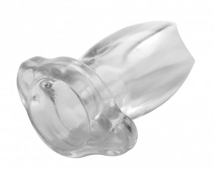 XR Brands Master Series Gape Glory Clear Hollow Anal Plug Male Sex Toys