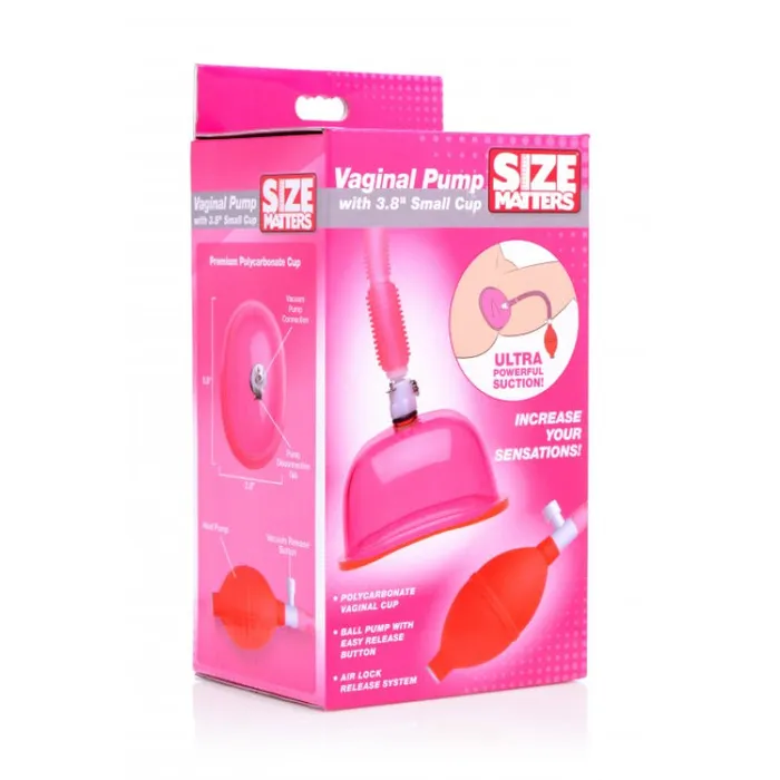 XR Brands Size Matters Male Sex Toys Vaginal Pump With 38 Inch Small Cup