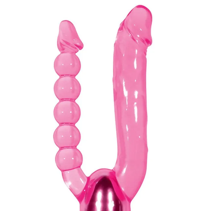 Adam Eve Female Sex Toys Adam Eve Dual Pleasure Vibe Pink 12 cm 475 Vibrator with Anal Probe