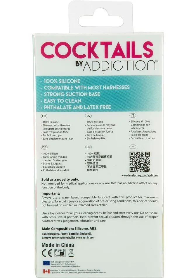 Addiction Dildos Addiction Cocktails Vibrating Silicone Dildo