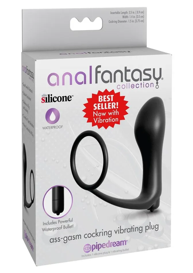 Anal Anal Fantasy Collection AssGasm Cockring Vibrating Plug Kit Silicone Waterproof Anal Fantasy Collection