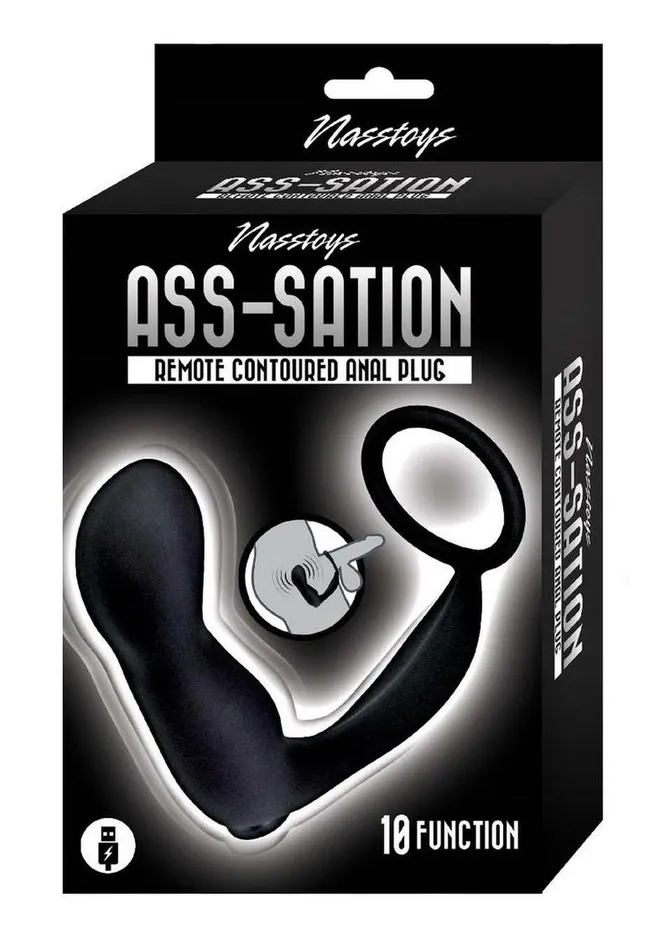 Anal AssSation AssSation Remote Controlled Contoured Rechargeable Silicone Anal Plug